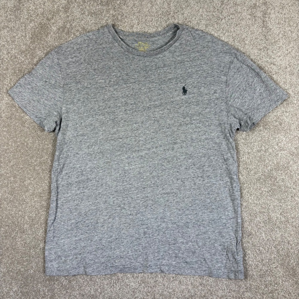 Polo Ralph Lauren Mens Classic Fit Grey Heather Short Sleeve Pony T-Shirt Small
